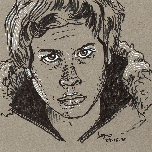 Dibujo: Retrato de Michael Cera -SCOTT PILGRIM- (Scott Pilgrim contra el mundo)