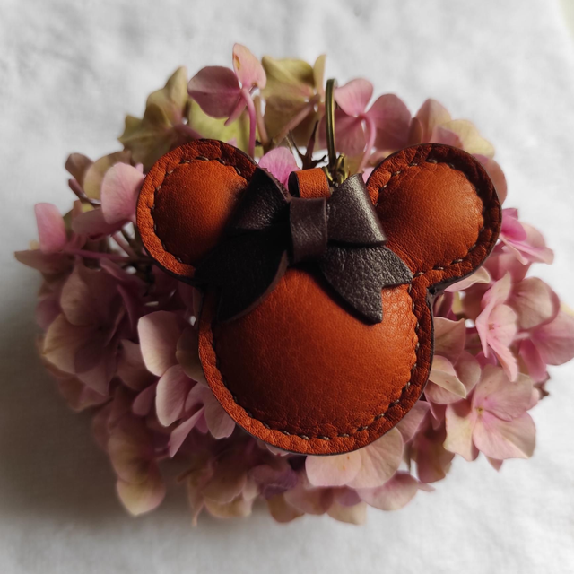 Porte clés Souris en cuir 
