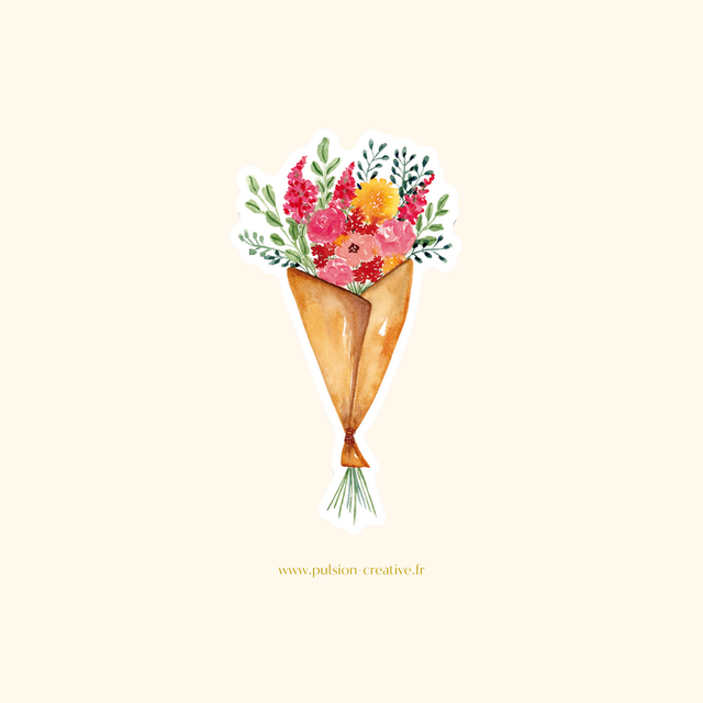 Sticker vinyle Bouquet de fleurs