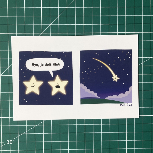 Carte postale - Étoile filante