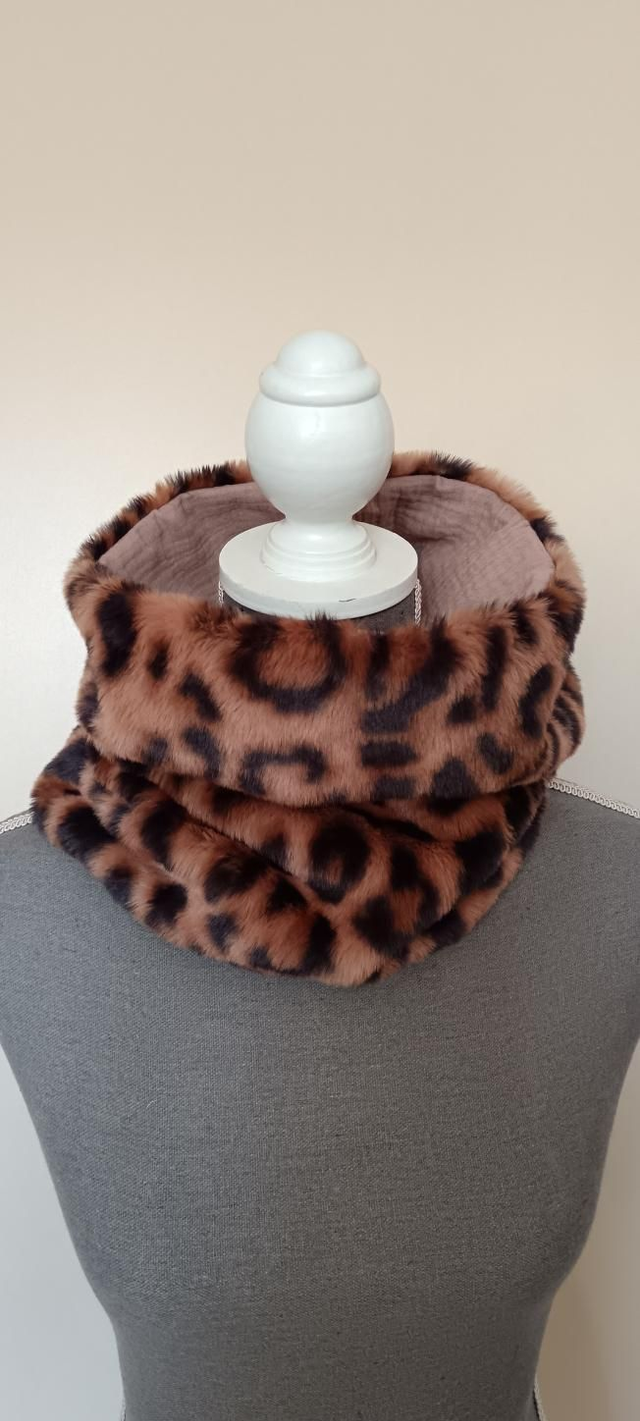 Fourrure Snood marron glacé