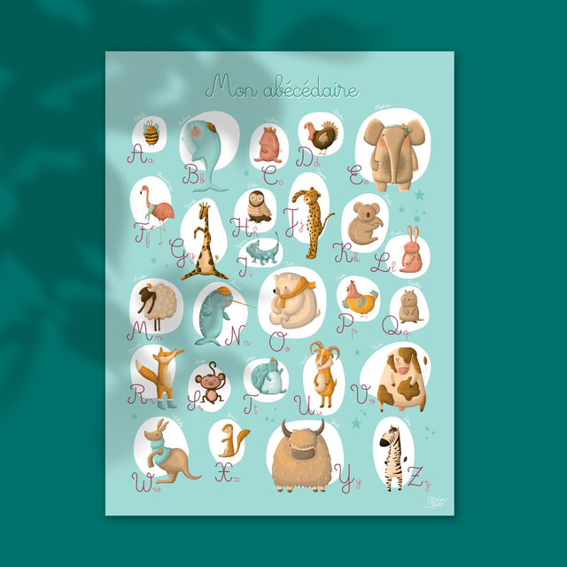 Abécédaire animalier - 30 x 40 cm
