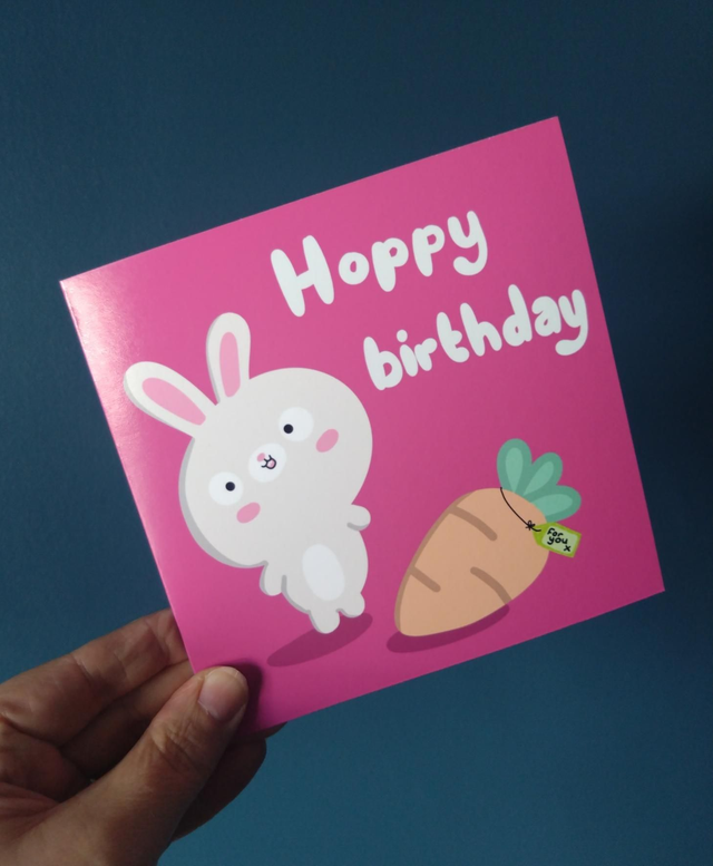 Bunny birthday card 