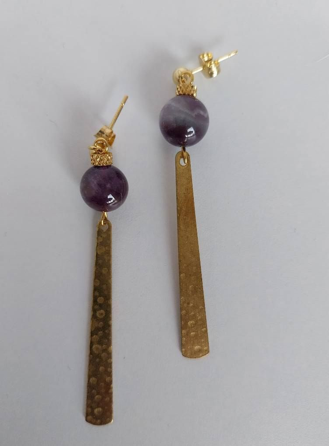 ✨Boucles d’oreilles &quot;pampilles améthyste&quot;✨
