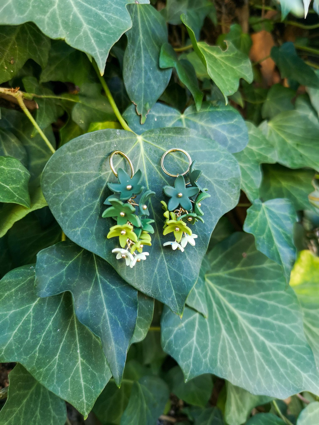 Collection Florale Fougère des Bois- Boucles d'oreilles Joy