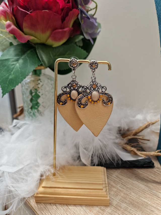 Boucles D'oreilles Boheme Ethnique Cuirs