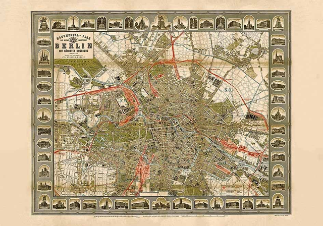 1896 Berlin Monumental Map