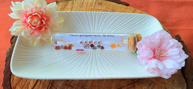 Fiole à bracelet personnalisée -  Annonce grossesse