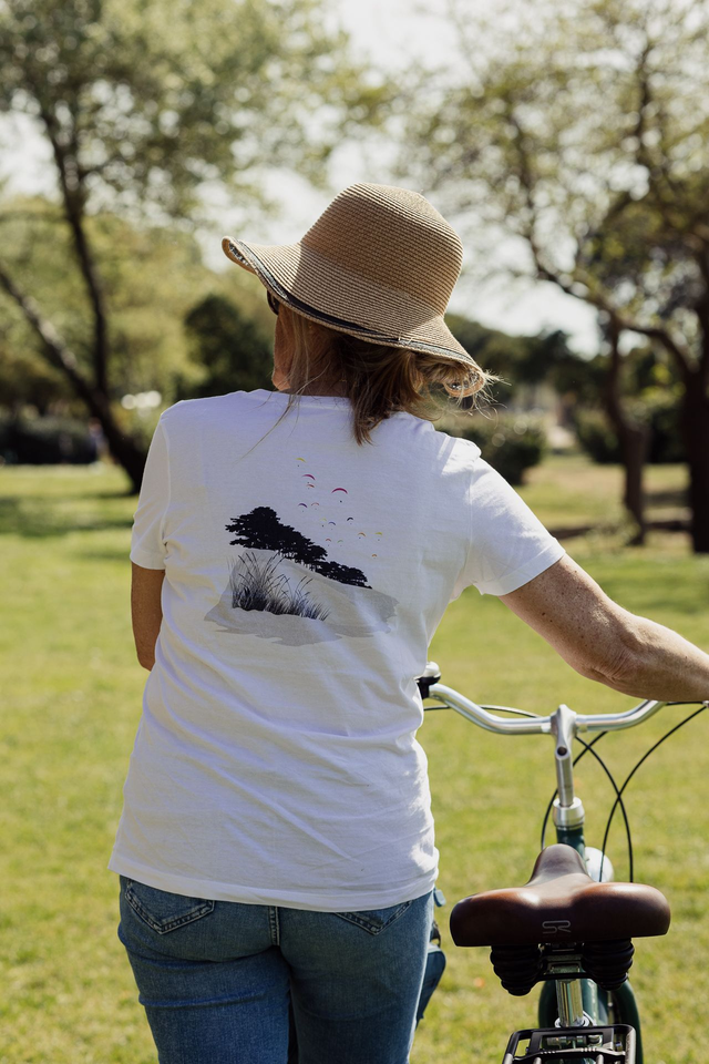 DUNE - T-SHIRT COL V BLANC