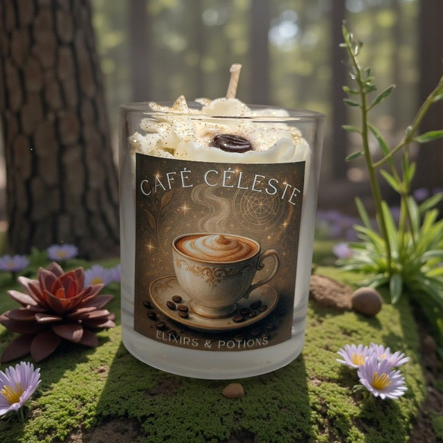 Bougie parfumée gourmande "Café Céleste" (cappuccino)