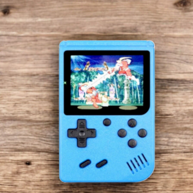 Retro Mini-Videospiel Konsole blau
