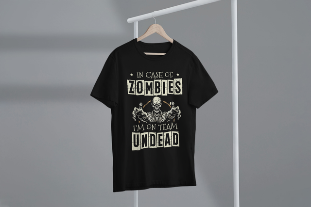 In Case Of Zombies I’m On Team Undead, Zombie Funny. Im Falle von Zombies bin ich im Team Undead, Zombie Funny