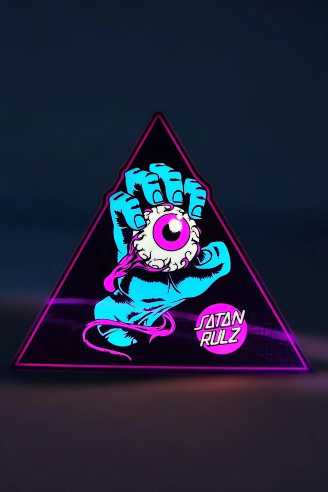 Lampe LED Satan Rulz – Style néon rétro & dark pop