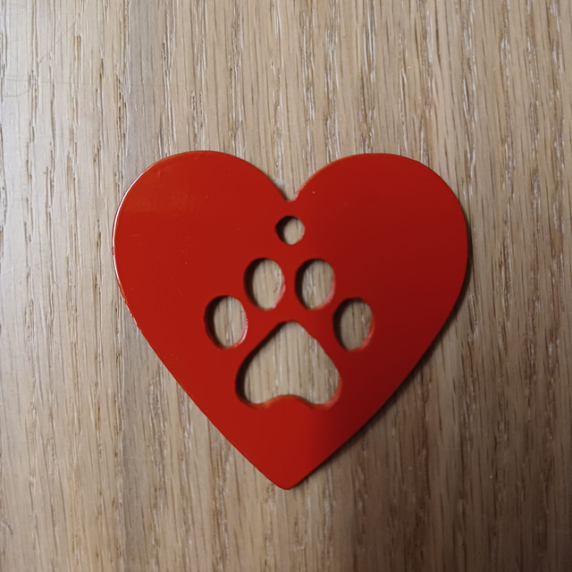 Paw Heart Keyring