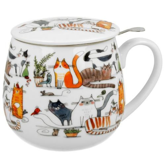 Taza lazy, porcelana 0,40 l. filtro y tapa *592