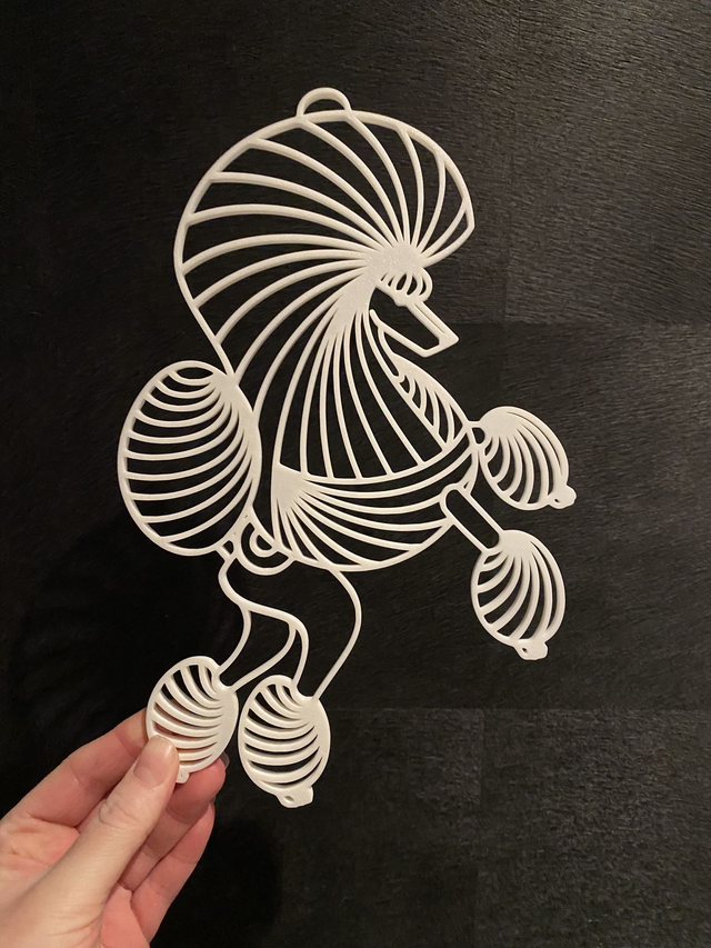 3D - Poodle Continental White