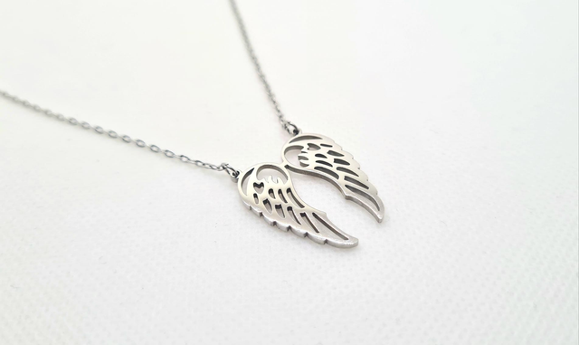 Collier "Envol" en acier inoxydable argenté 