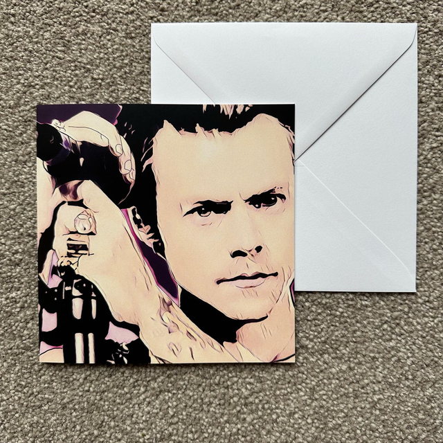 Harry Styles - Single Square Pop Art Greetings Card, White Envelope, Blank Inside, Recyclable Wrap, Professionally Printed.