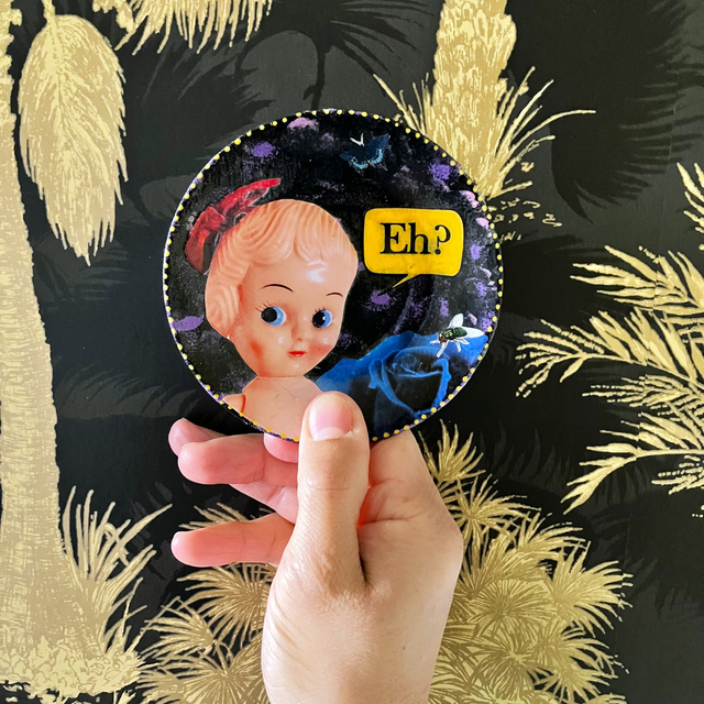 "Eh?" Black Upcycled Trinket Dish - House of Frisson