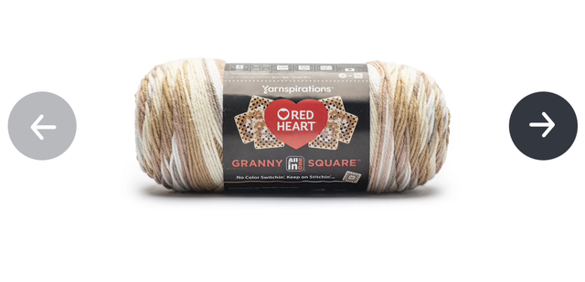 Red Heart Granny Square Cream