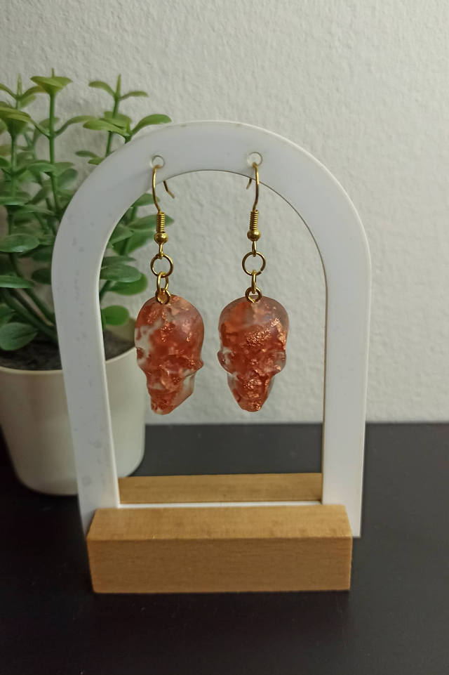 Boucle d&#039;oreille tête de mort (435)