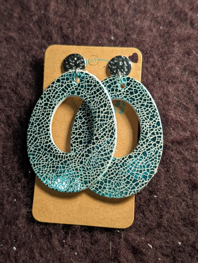 Boucles d'oreilles Ancrage turquoise an002