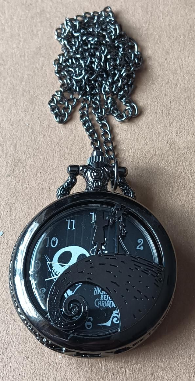 Black Nightmare Before Christmas Pocket Watch 