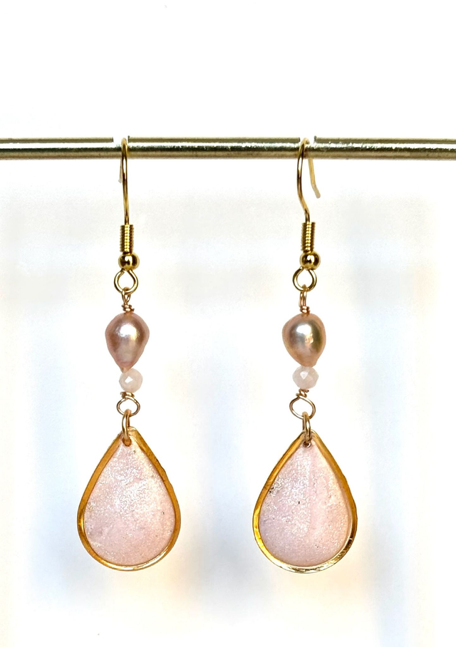 Boucles "Fleur de Nacre"