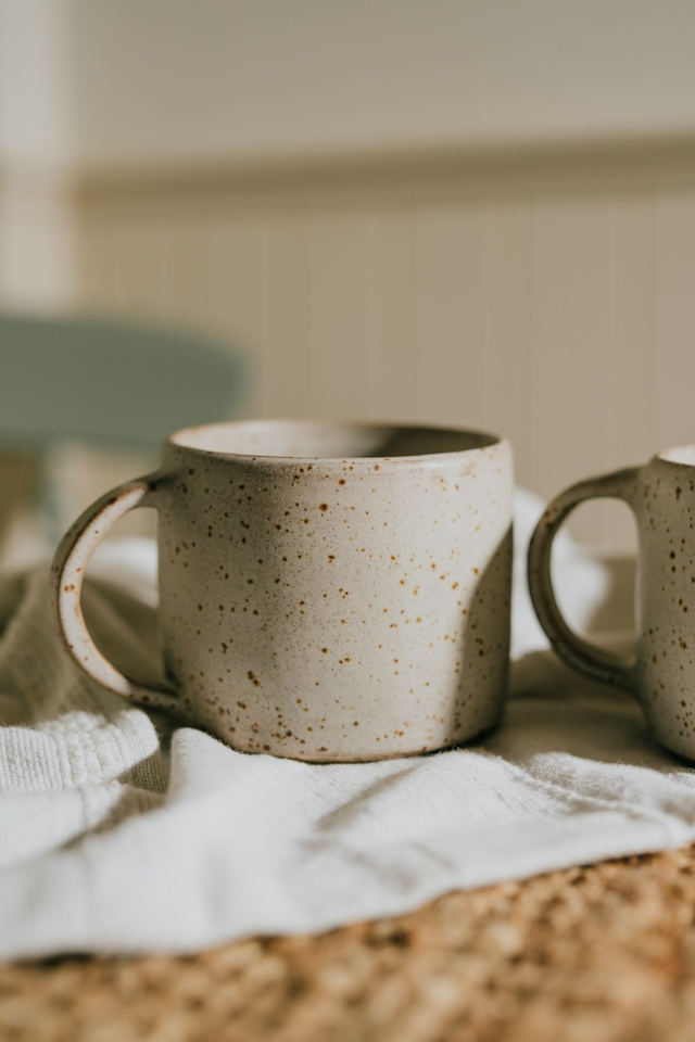 Large coffee mug | Almond Speckle