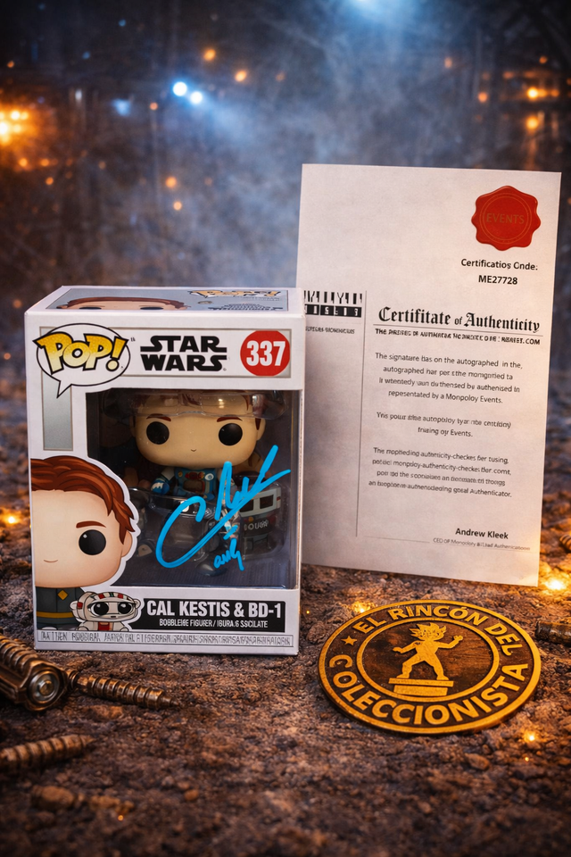 Funko Cal Kestis 337 firmado por Cameron Monaghan