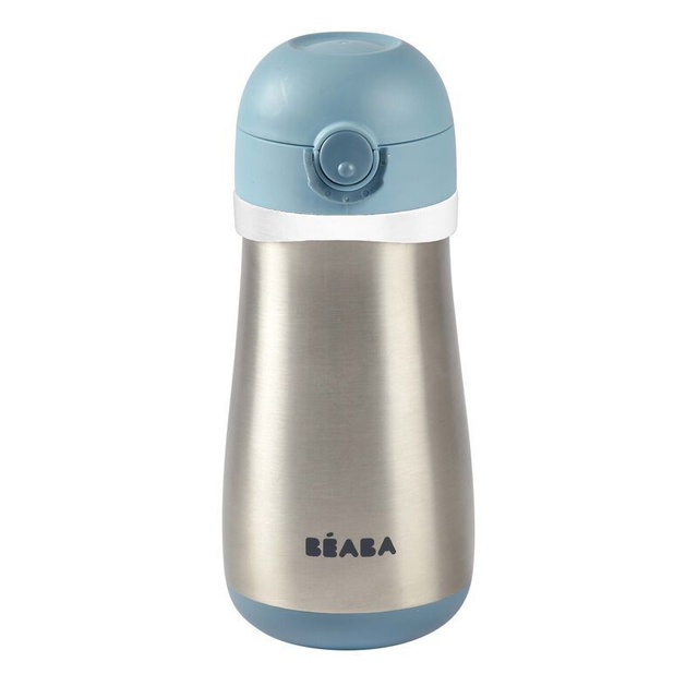 Gourde inox 350 ml + anse - windy blue - BEABA