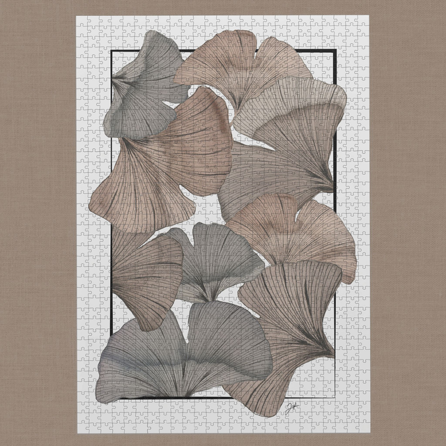 Puzzle 1000 pièces - Vin Nature - Ginkgos, Vin sur Blanc