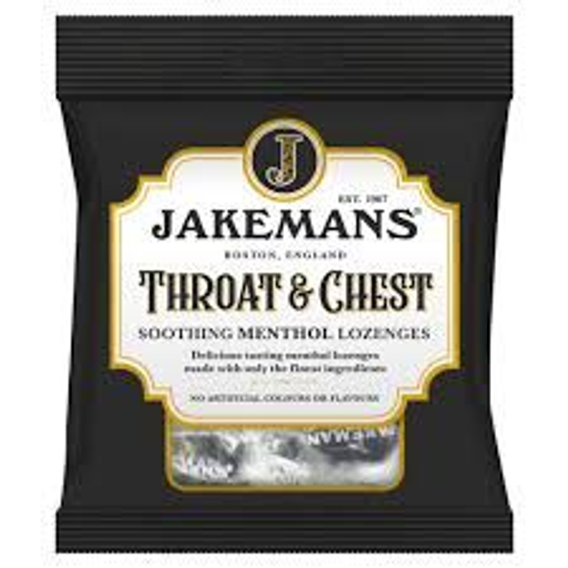 Jakemans Throat &amp; Chest Soothing Menthol Lozenges 73g
