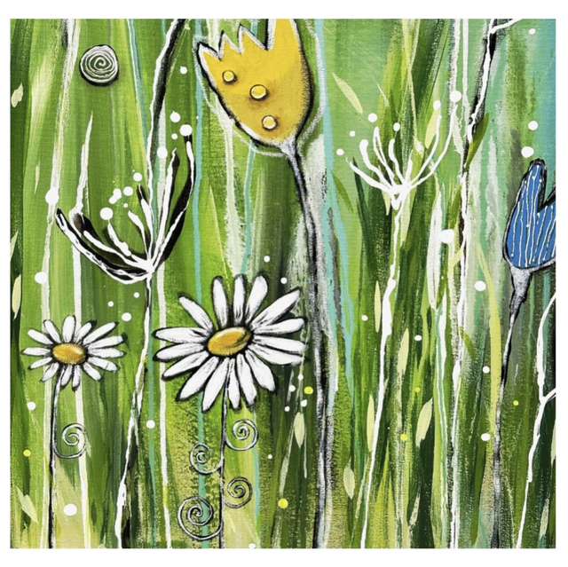 Cartolina doppia Un Mare di Fiori 1