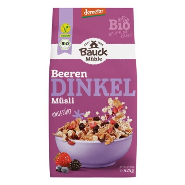 Bauck Mühle Dinkel Beeren Müsli 425g Packung
