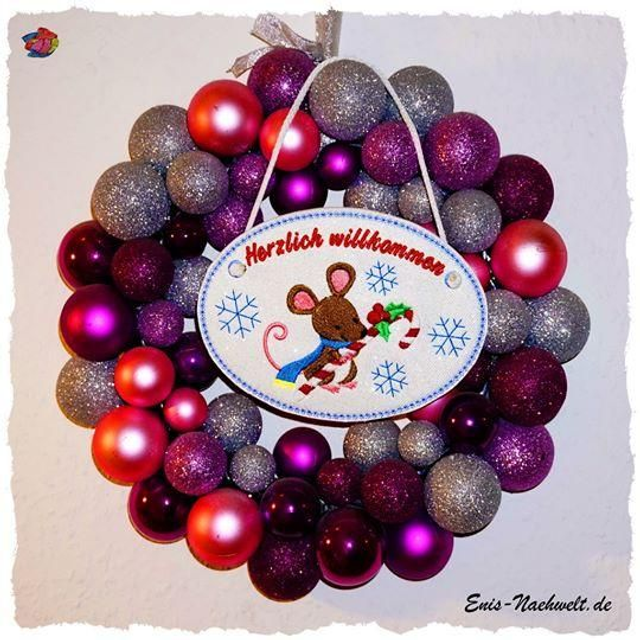 Türkranz-Schilder mit Weihnachtsmotiven