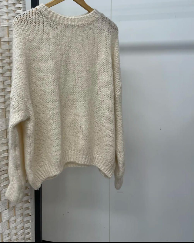 Soft Oversized Zachte Gebreide Trui Beige