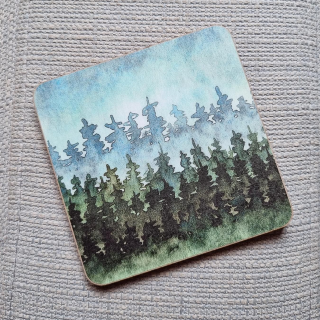 Winter forest coaster 
