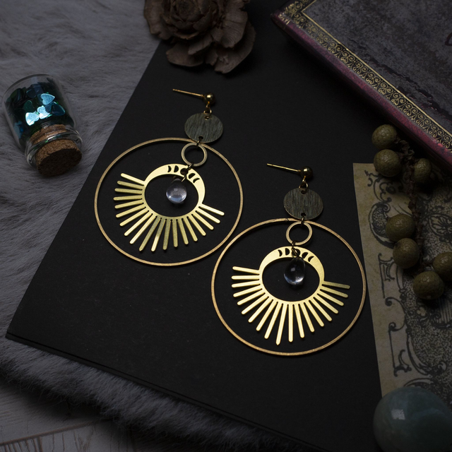 "3moonlove" créoles en laiton