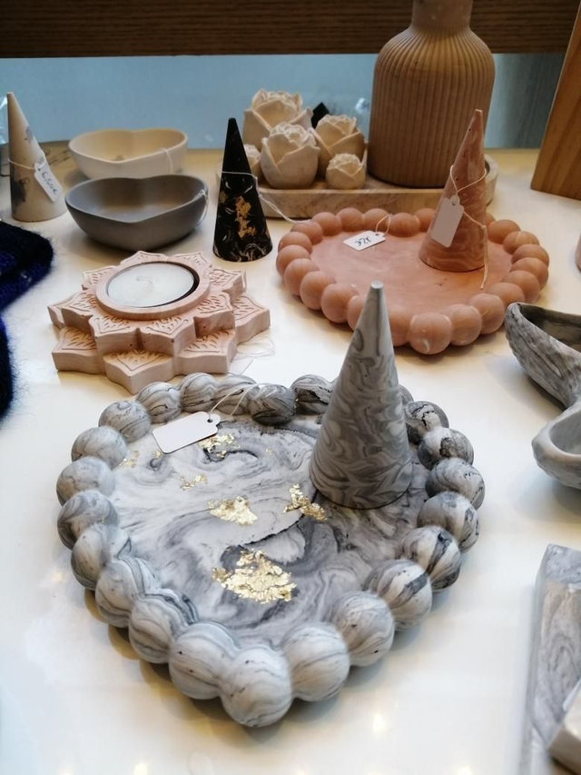 Coeur Bubble vide poche en Jesmonite