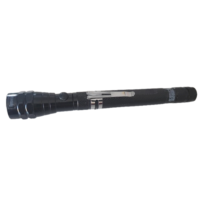 Lampe métal télescopique avec pince à stylo