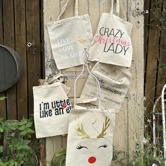 Weihnachtsbaumwolltasche