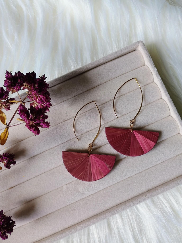 Boucles d'oreilles DEMI-LUNE Éventail