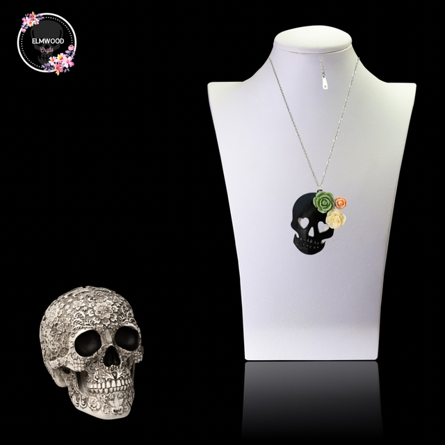 Floral Skull Necklace