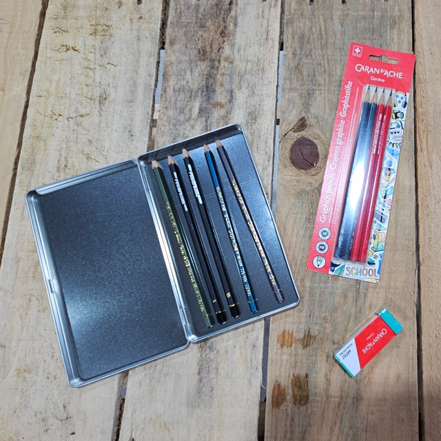 Set graphite aquarellable