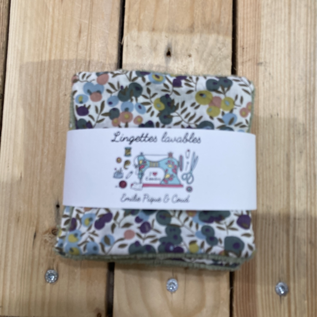 Lot 5 lingettes lavables 