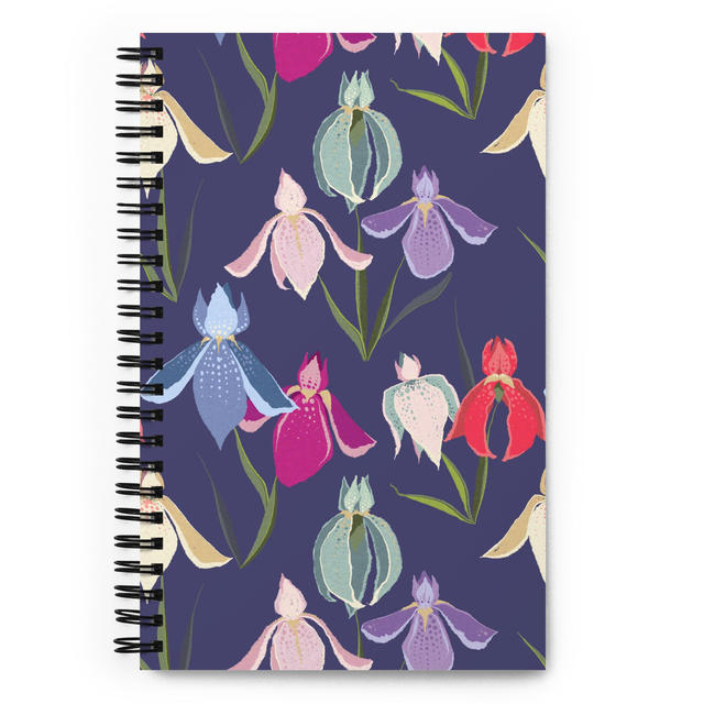 Spiral notebook - Iris by night