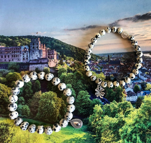 Bracelet Jaspe Dalmatien 