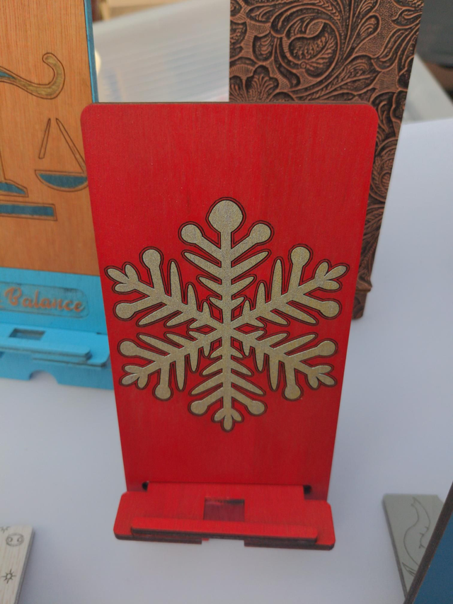 Support téléphone flocon de neige