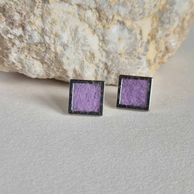 Merino Wool Felt stud earrings 